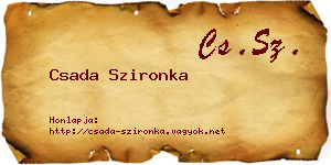 Csada Szironka névjegykártya